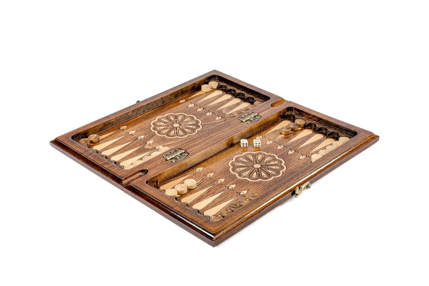 Chess-backgammon with an ornamental braid pattern classic