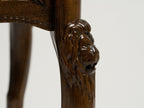 Side profile of the regal lion chess table