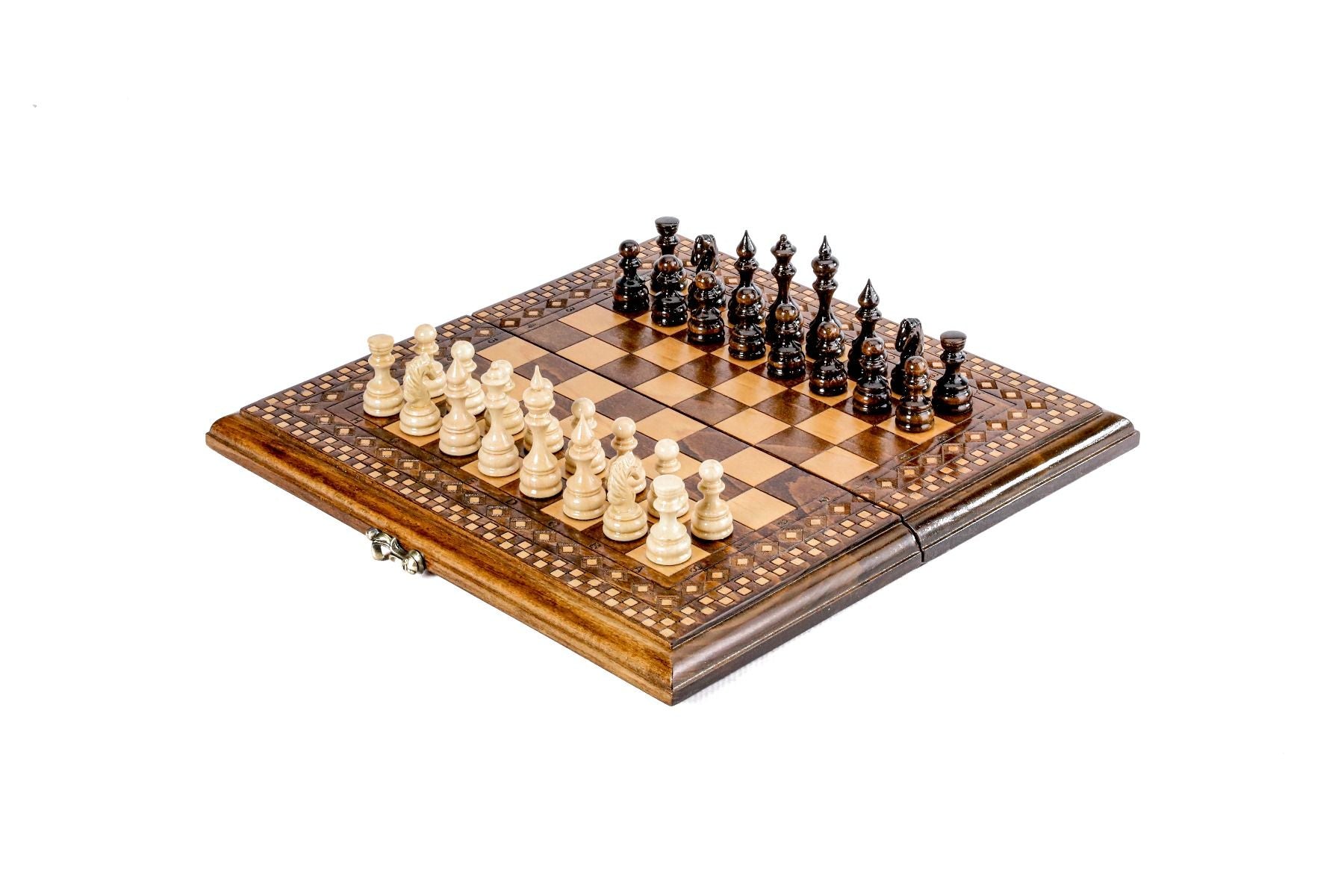 Luxury Armenian classic wooden chess set handcrafted design