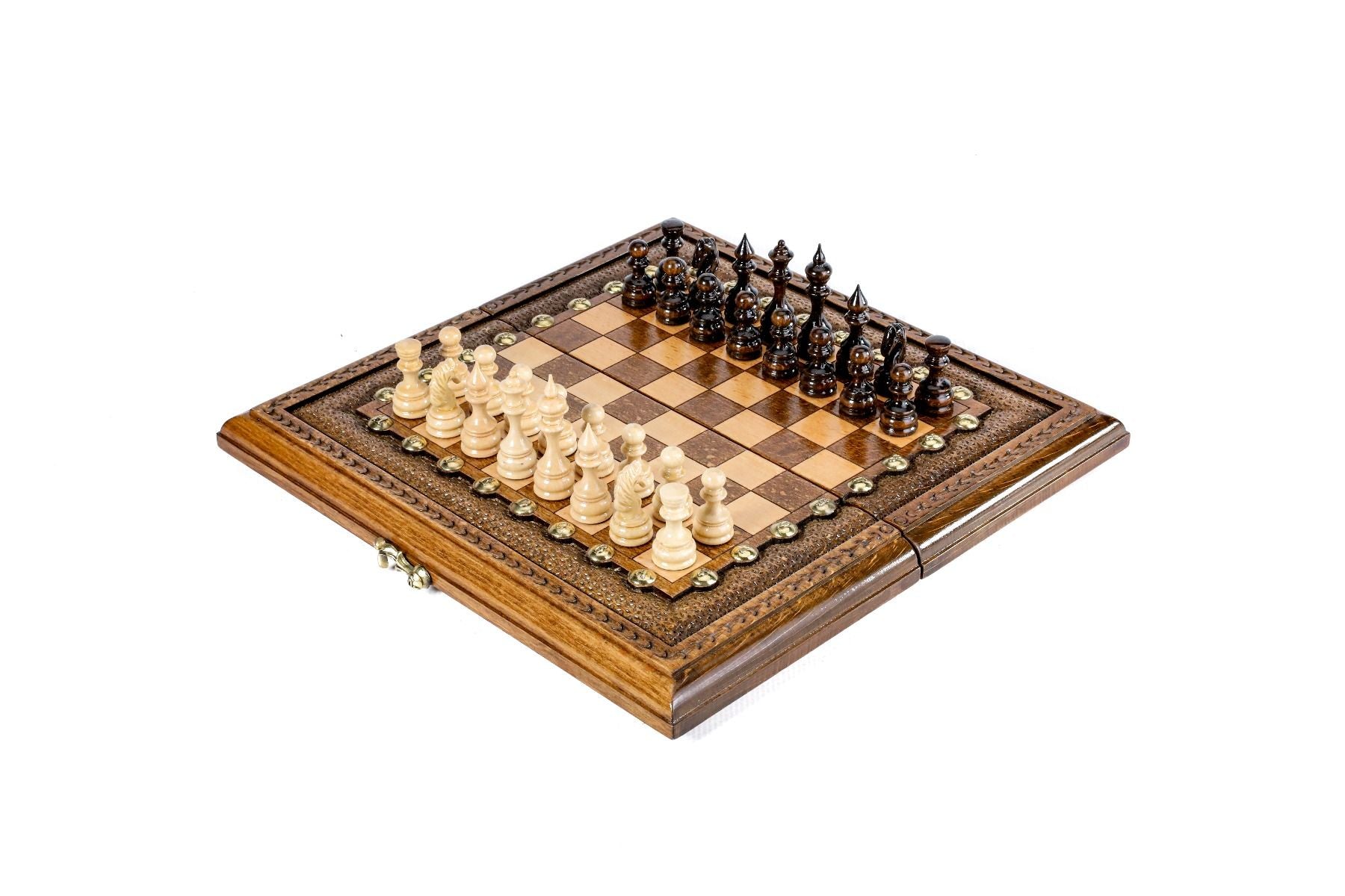 Luxury Armenian classic wooden chess set handcrafted design