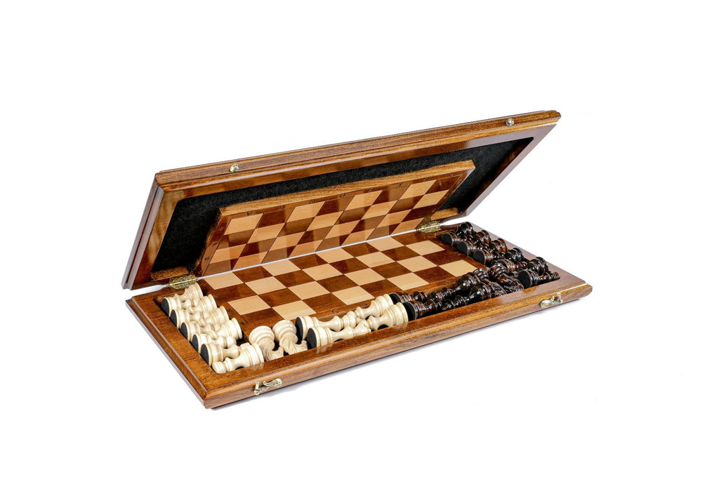 Wooden Carved Chess Set Eternity 60 cm | 24.7" - Unumperfectus