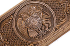 Etchmiadzin Coat of Arms backgammon board - corner detail of the board