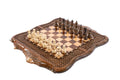 Luxury Armenian Chess Set with braid pattern and Mount Ararat outline