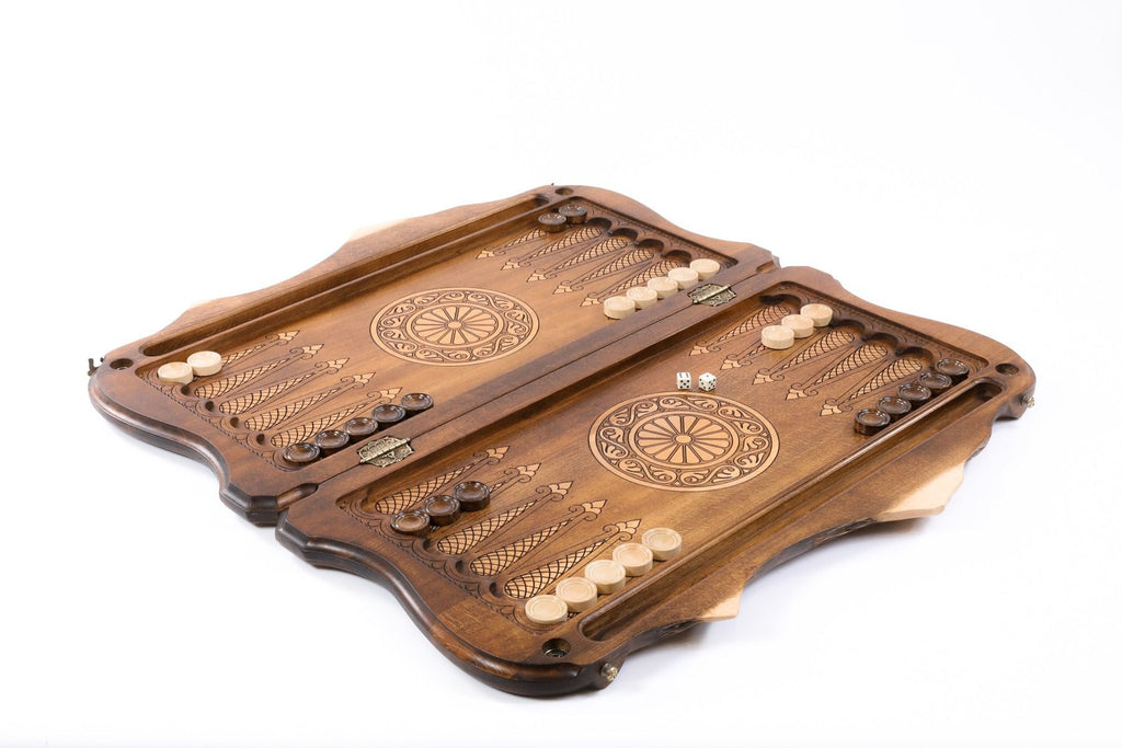 Backgammon Board - Hand-Carved Deer