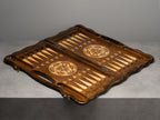 Luxury Backgammon Set – Majestic Lion Design with Bronze Details