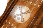 Angled view of the luxury Assyrian Lamassu backgammon board by Hrachya Ohanyan
