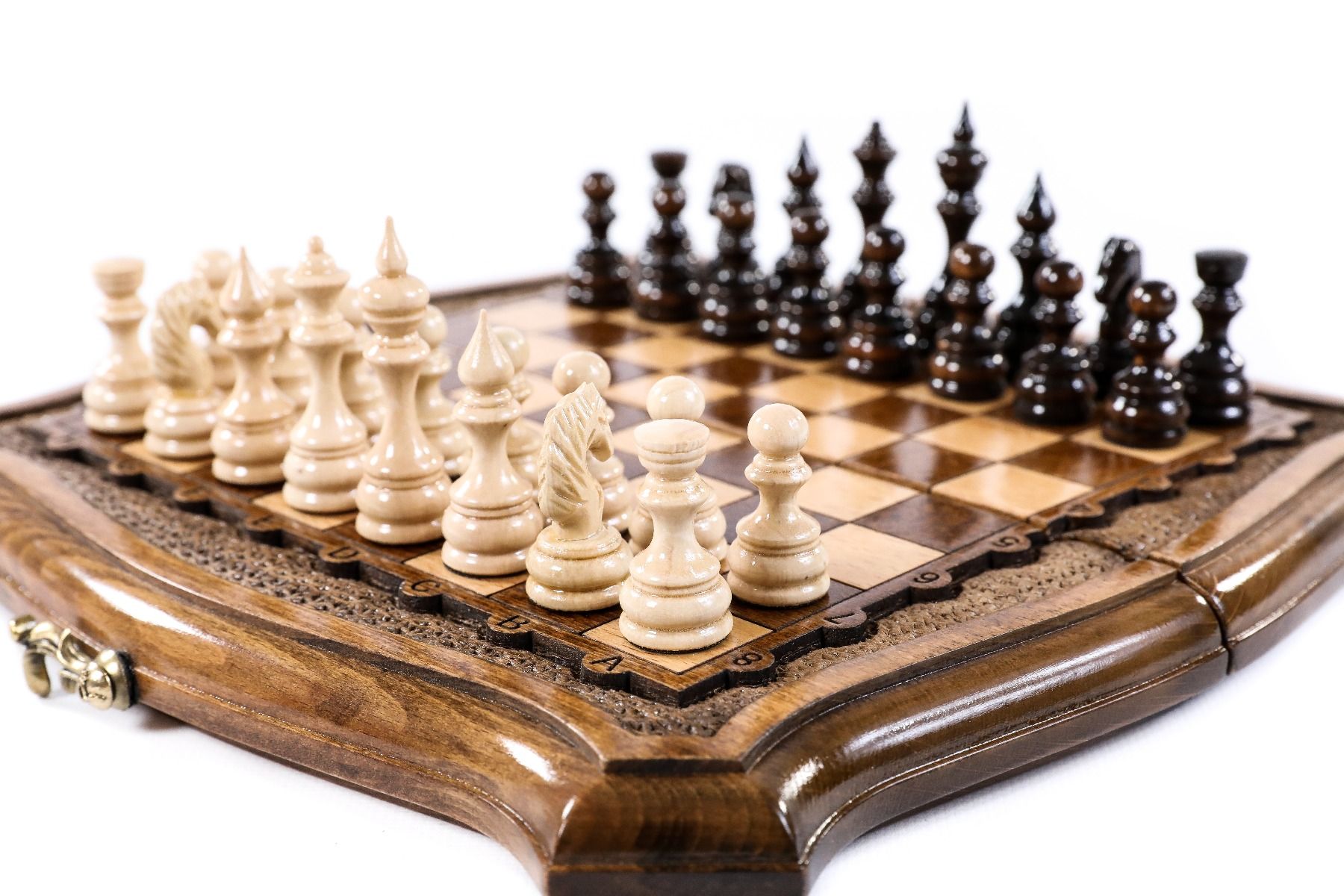 Handcrafted Armenian chess board elegant minimal style