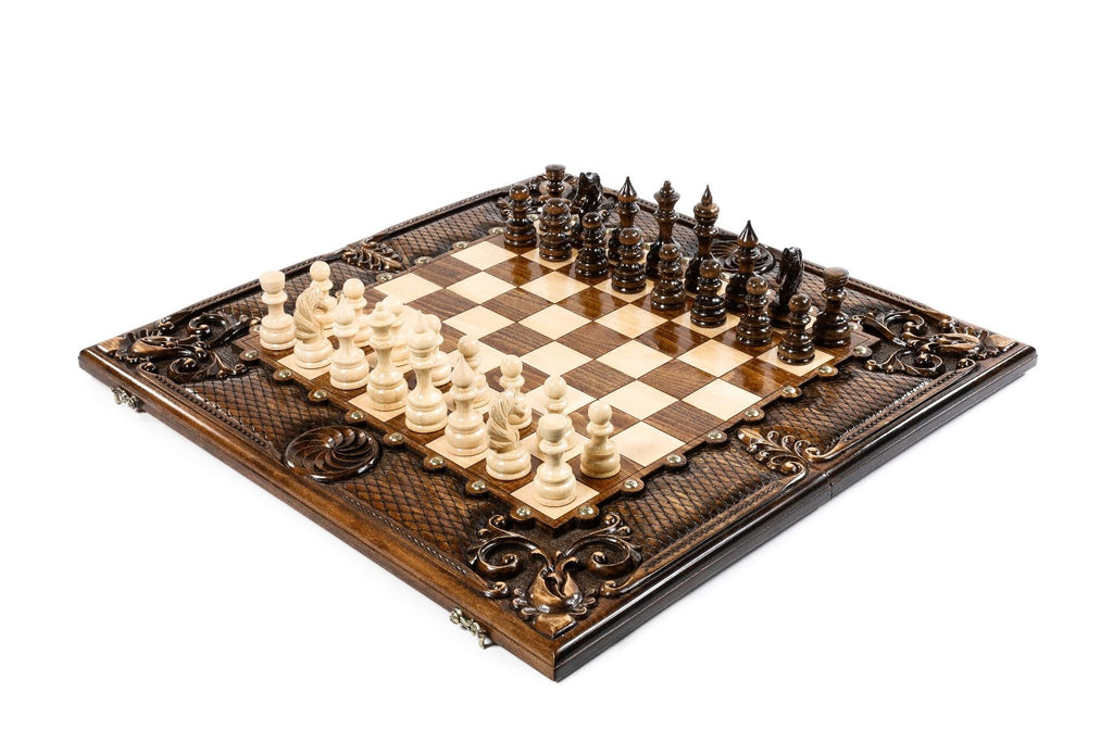 Chess-backgammon classic Eternity with patterns - Unumperfectus
