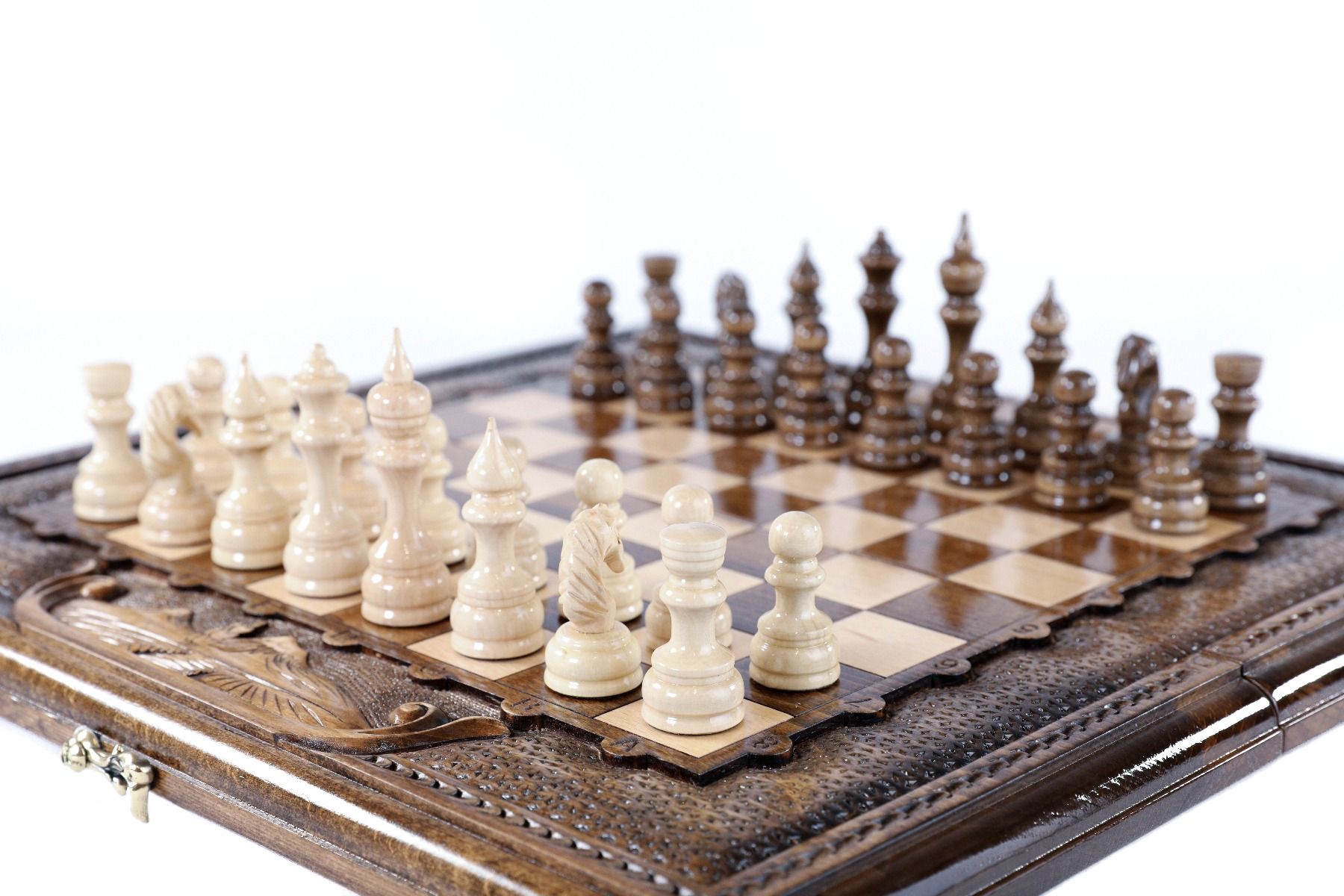 Handcrafted Armenian chess board classic mountain heritage style