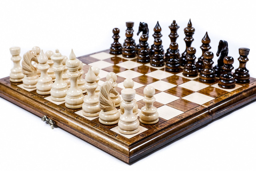 Premium artisan chess set elegant expanded board craftsmanship