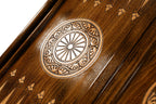 Classic Ornamental backgammon board - angled view