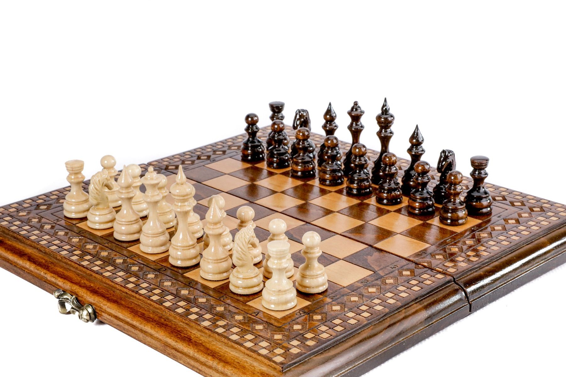 Premium artisan chess set classic wooden luxury craftsmanship