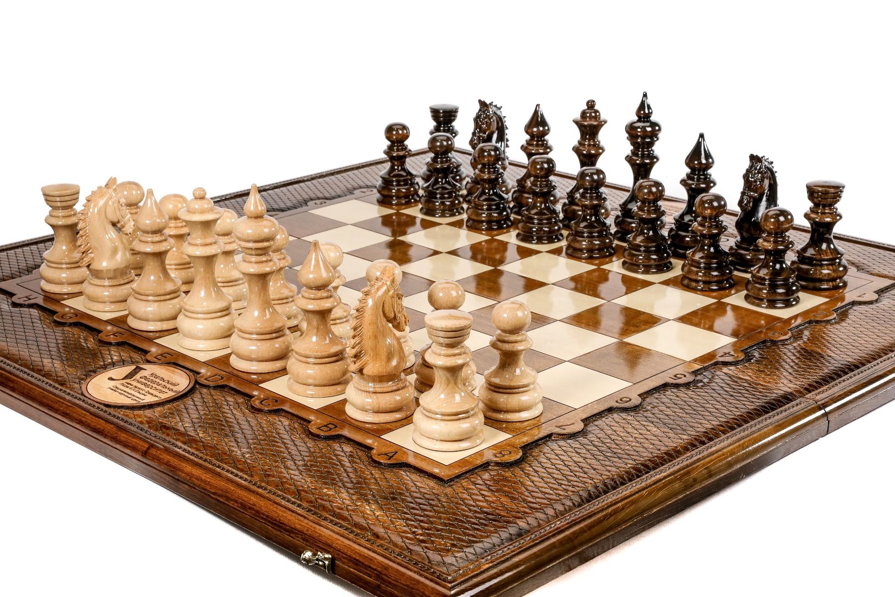 Handcrafted Armenian chess board oversized elegant classic style