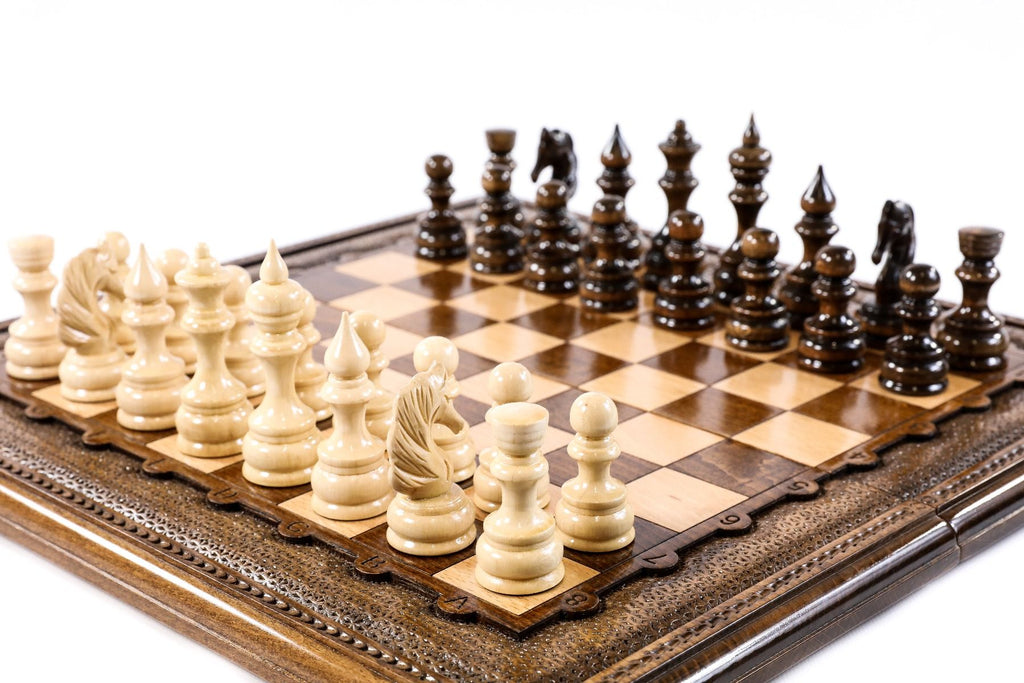 Handcrafted Armenian chess board timeless elegant style