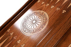 Coat of Arms of Argentina backgammon board - carrying case and accessories