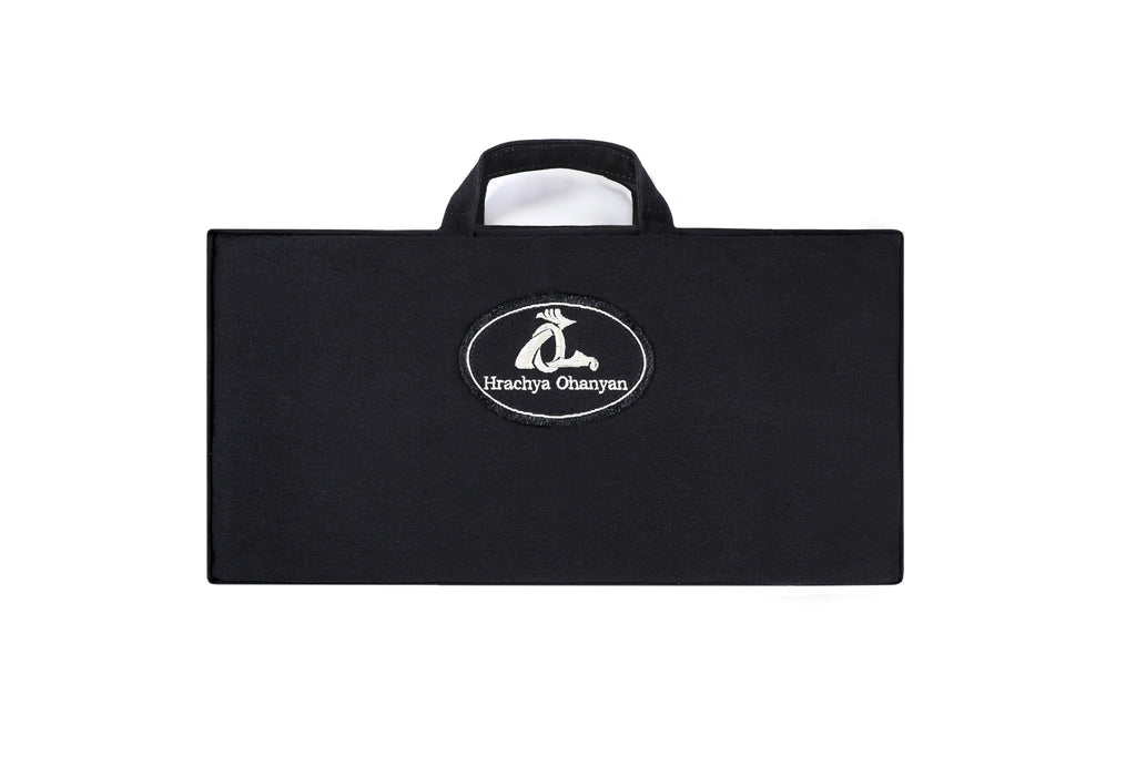 Black Hrachya Ohanyan carrying bag for the medium backgammon set