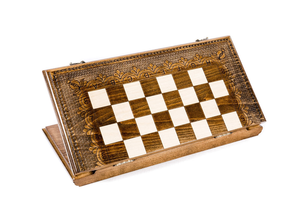 Classical Wooden Chess Set & Backgammon 50 cm | 19.7" - Unumperfectus