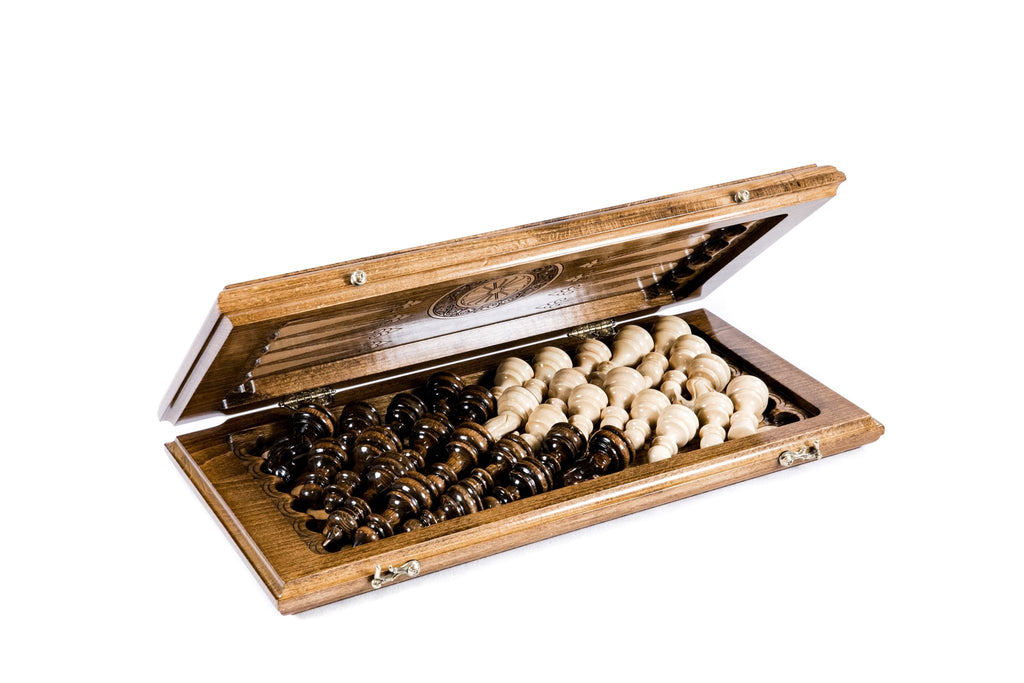 Classical Wooden Chess Set & Backgammon 50 cm | 19.7" - Unumperfectus