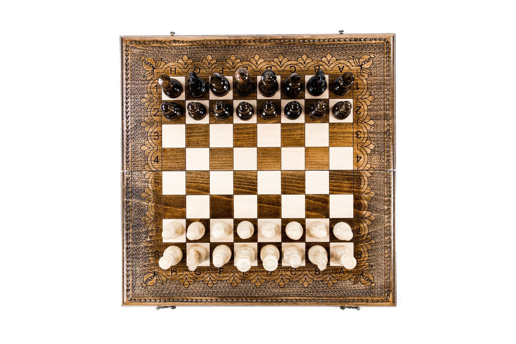 Classical Wooden Chess Set & Backgammon 50 cm | 19.7" - Unumperfectus