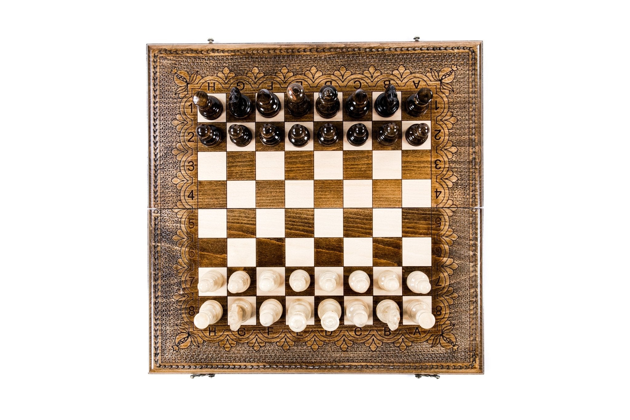 Classical Wooden Chess Set & Backgammon 50 cm | 19.7" - Unumperfectus