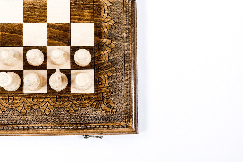 Classical Wooden Chess Set & Backgammon 50 cm | 19.7" - Unumperfectus