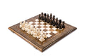 Luxury Armenian classic wooden chess set and backgammon board