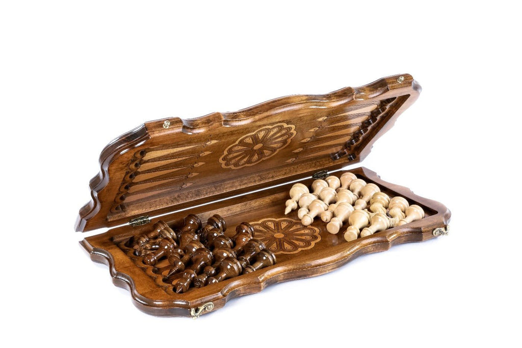 Armenian Ornamental Chess Set & Backgammon Board 23.6" | 60 cm - Unumperfectus