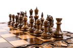 Armenian Ornamental chess and backgammon set - board surface detail