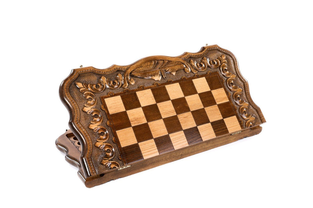 Armenian Ornamental Chess Set & Backgammon Board 23.6" | 60 cm - Unumperfectus