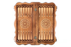 Armenian Ornamental chess and backgammon set - corner detail of the board