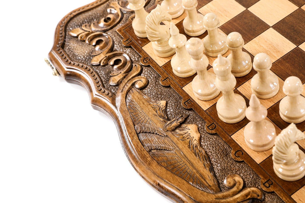 Armenian Ornamental Chess Set & Backgammon Board 23.6" | 60 cm - Unumperfectus