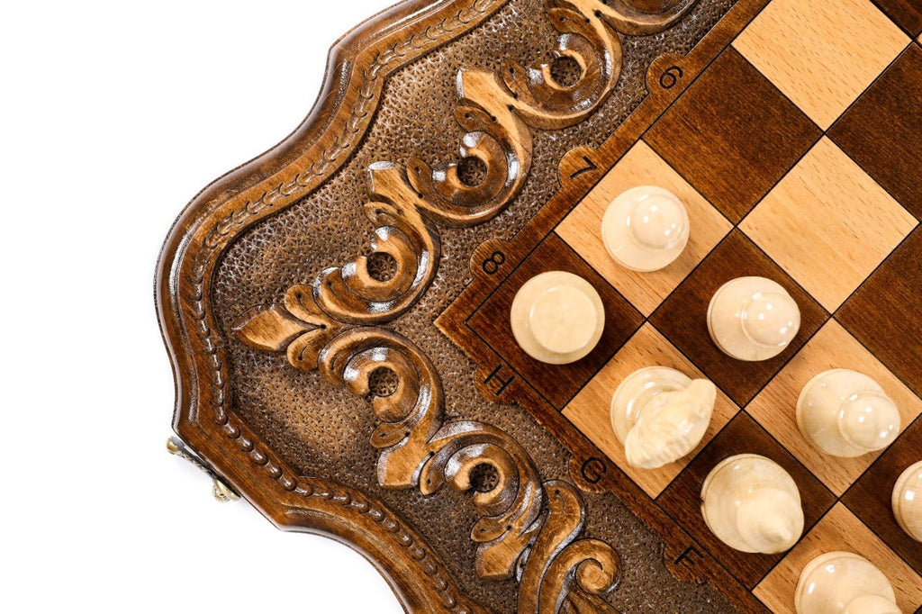 Armenian Ornamental Chess Set & Backgammon Board 23.6" | 60 cm - Unumperfectus