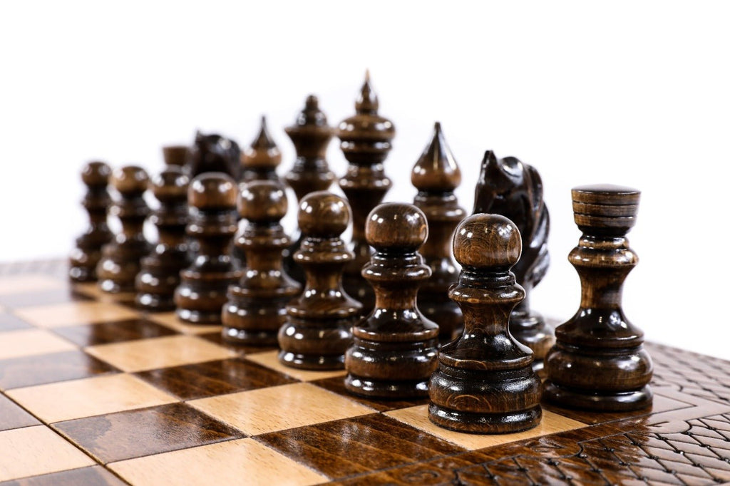 Wooden Chess Set & Backgammon Board Classic — 50 cm | 19.7" - Unumperfectus