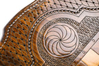 Eternity Symbol backgammon board - detail of the wood grain and finish