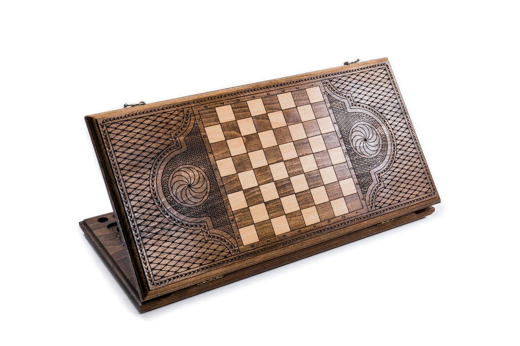Backgammon Board - Ornamental Snowflake - Unumperfectus