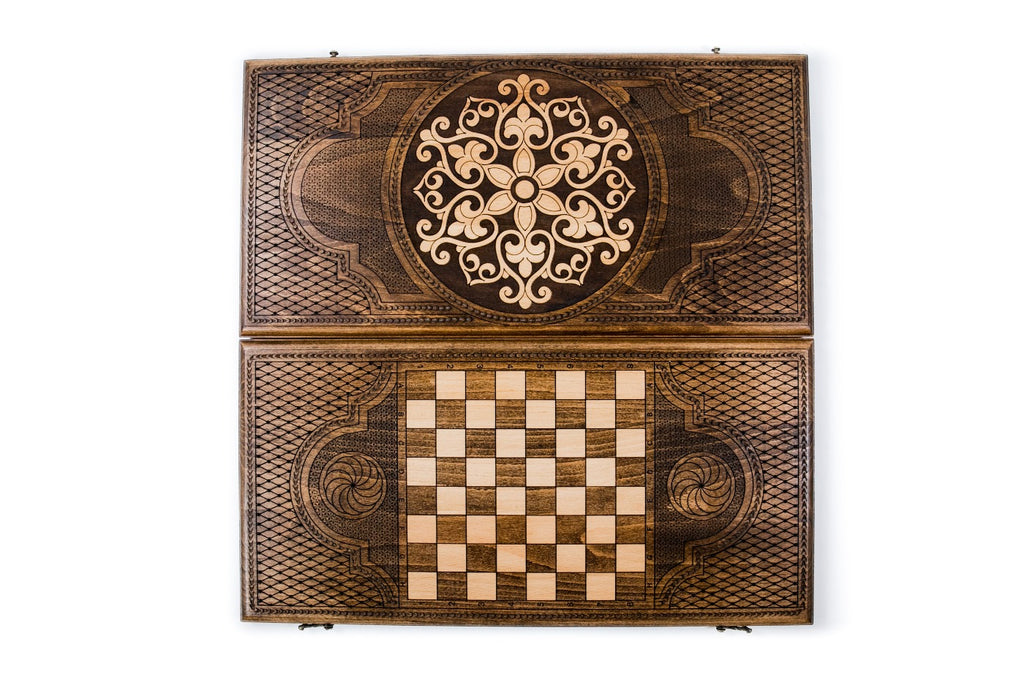 Backgammon Board - Ornamental Snowflake - Unumperfectus