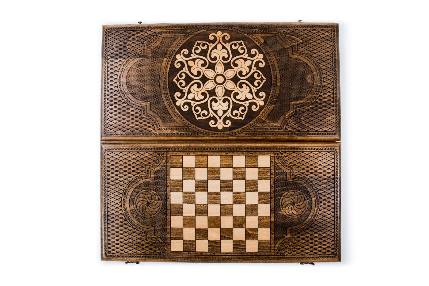 Backgammon Board - Ornamental Snowflake - Unumperfectus