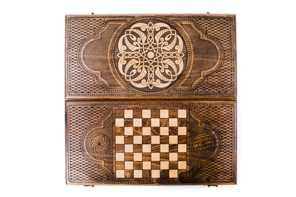 Backgammon Board - Ornamental Braid Pattern - Unumperfectus