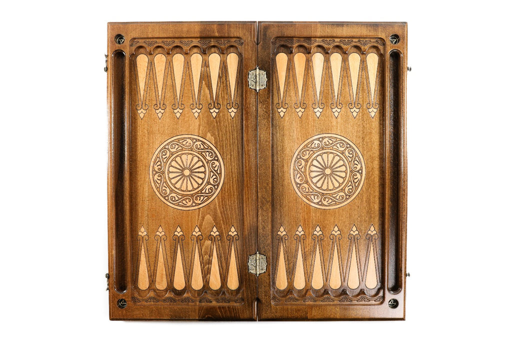 Backgammon Board - Ornamental Snowflake Motif - Unumperfectus