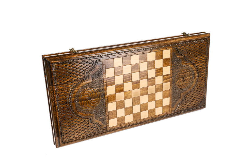 Backgammon Board - Ornamental Snowflake Motif - Unumperfectus