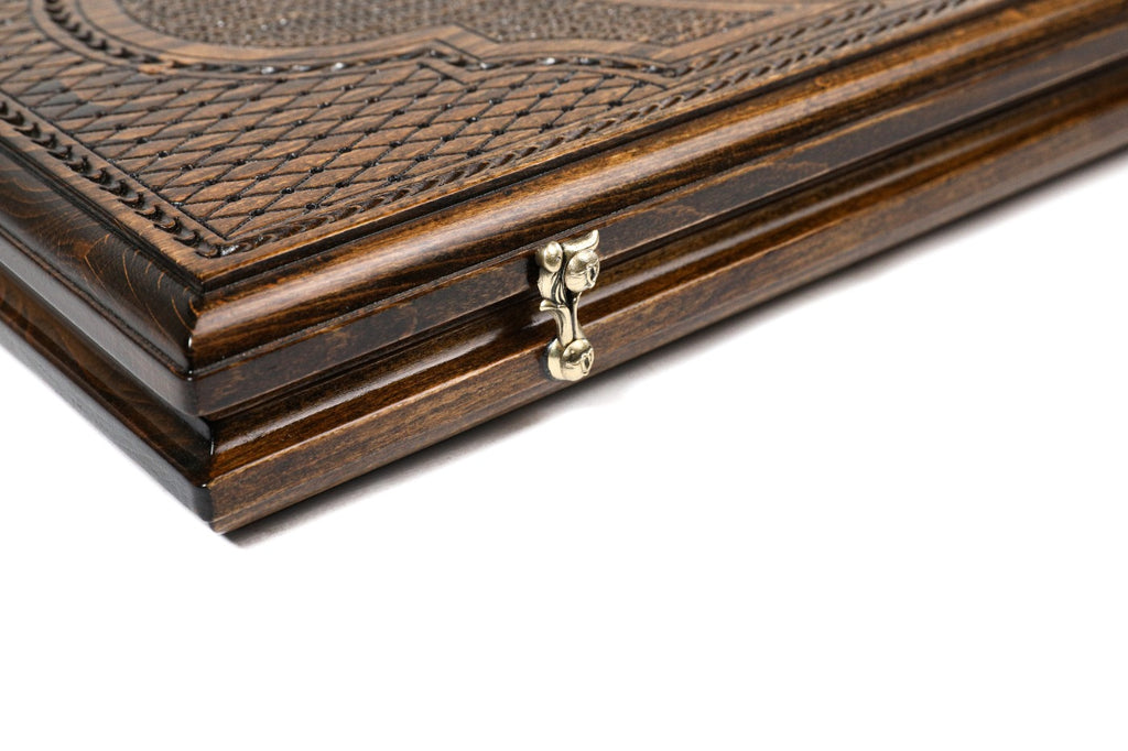 Backgammon Board - Ornamental Snowflake Motif - Unumperfectus