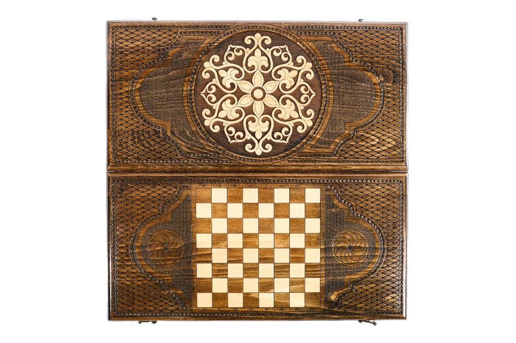 Backgammon Board - Ornamental Snowflake Motif - Unumperfectus