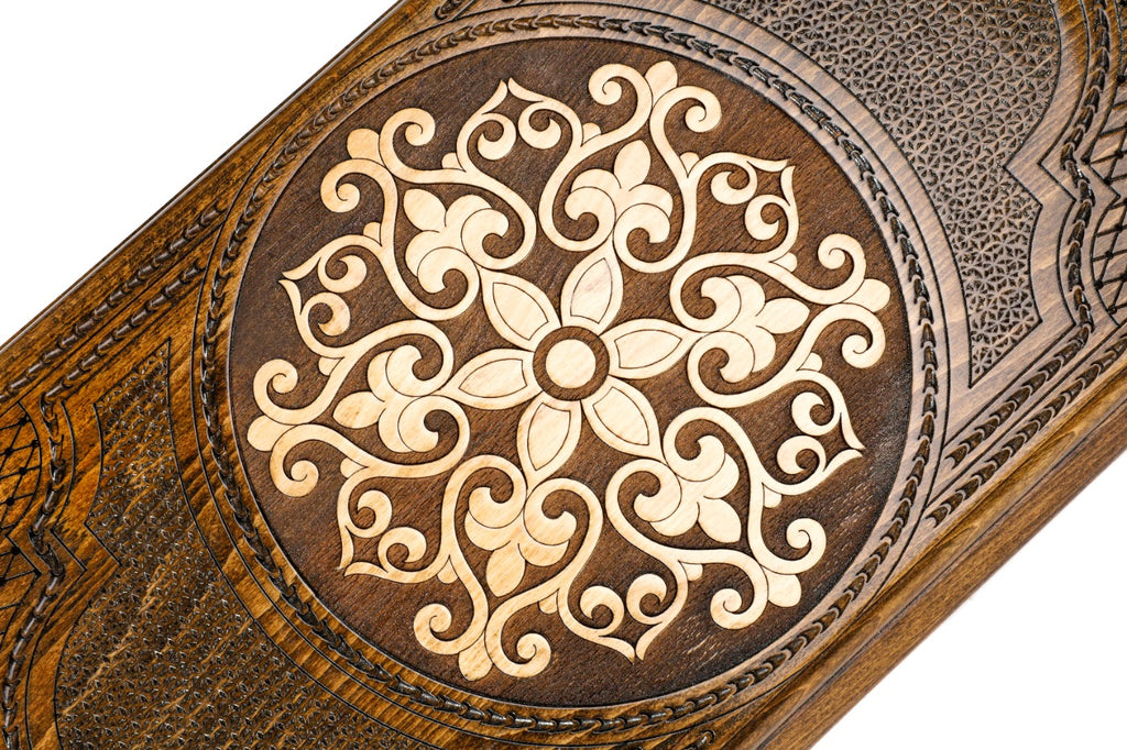 Backgammon Board - Ornamental Snowflake Motif - Unumperfectus