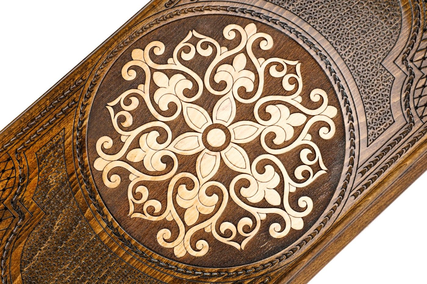 Backgammon Board - Ornamental Snowflake Motif - Unumperfectus