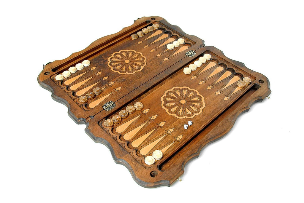 Large Armenian backgammon board with cultural craftsmanship design