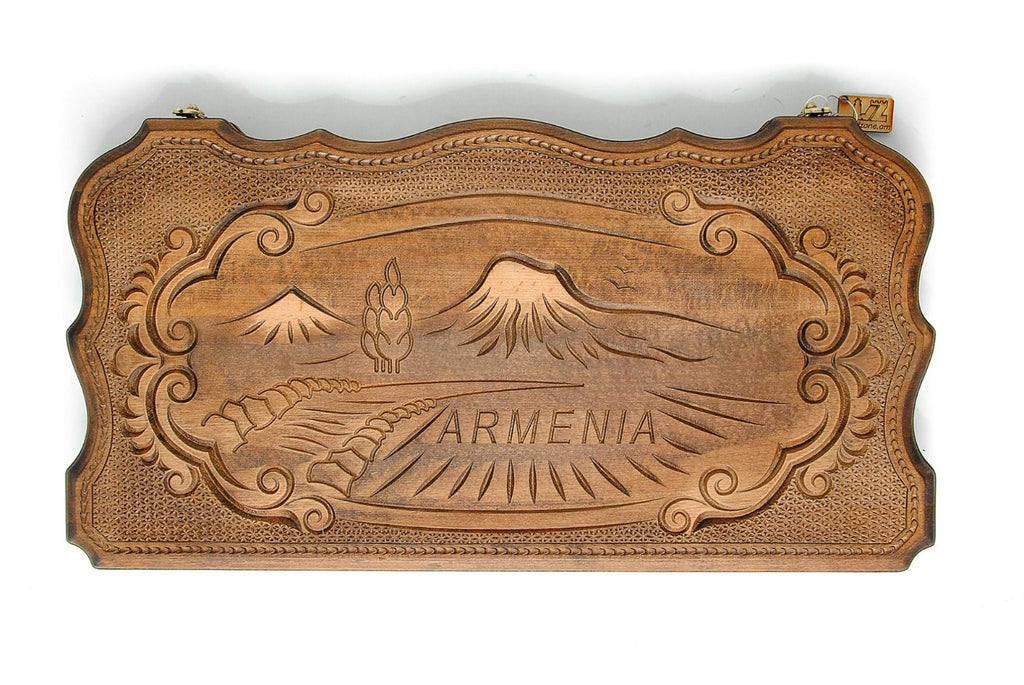 Armenian Wooden Backgammon Board Armenia Classic 23.6" / 60 cm