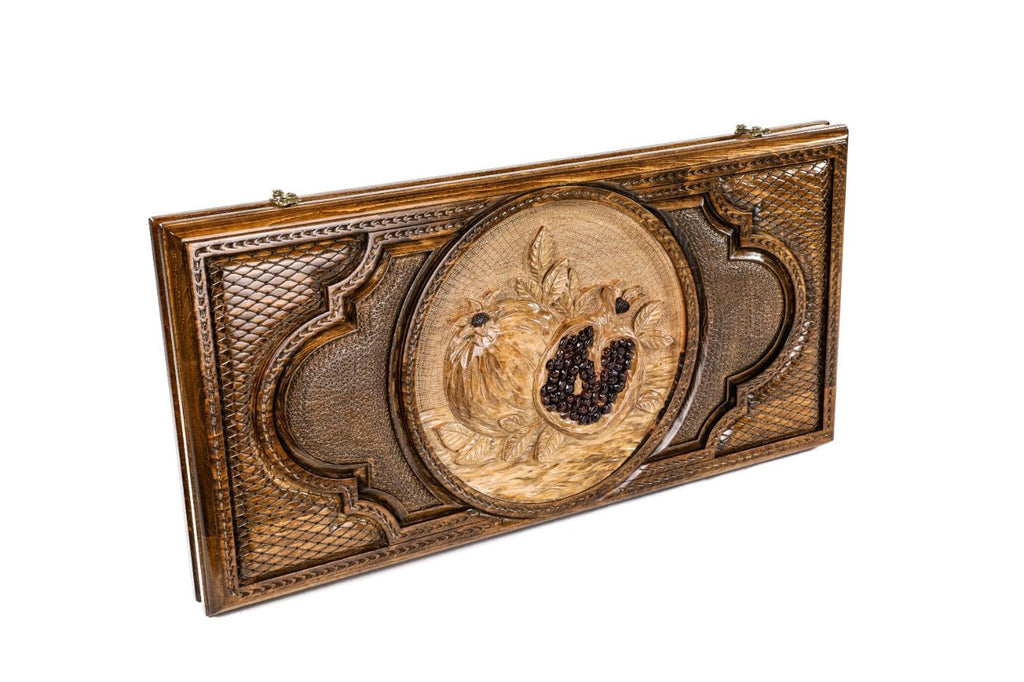 Backgammon Board - Pomegranate Heritage Wooden Design - Unumperfectus