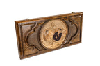 Pomegranate Heritage Design backgammon board - open board ready for play