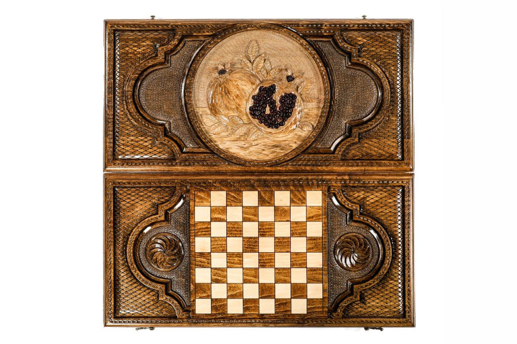Backgammon Board - Pomegranate Heritage Wooden Design - Unumperfectus
