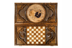 Pomegranate Heritage Design backgammon board - corner detail of the board